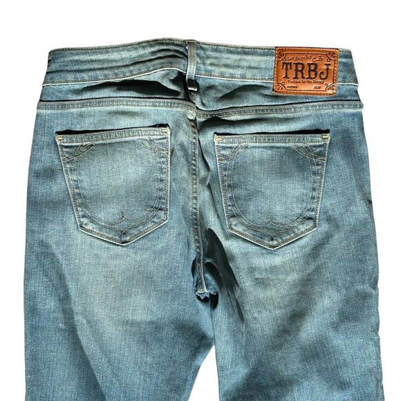 True Religion Trisha Bootcut Jeans Womens 26 Blue Low Rise Y2k Western Grunge - Picture 9 of 16